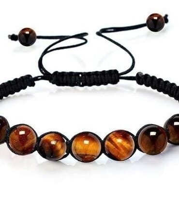 Pulsera Ojo De Tigre Macramé