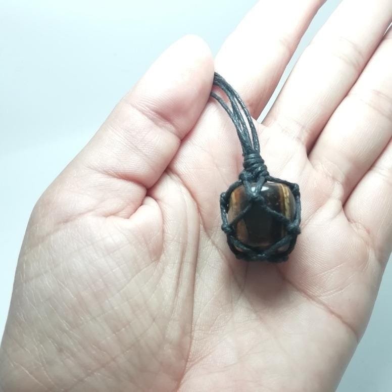 Collar Ojo De Tigre Macramé - Image 3