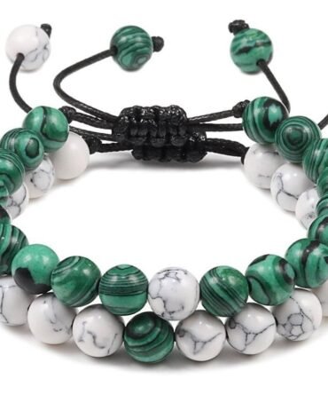 Pulseras Para Pareja Howlita Malaquita