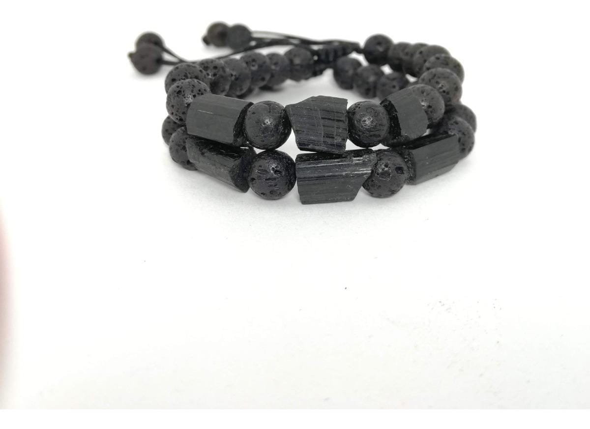 Pulseras Para Pareja Turmalina Negra Volcanica - Image 2