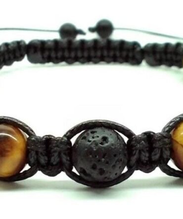 Pulsera Ojo De Tigre Y Lava Volcanica