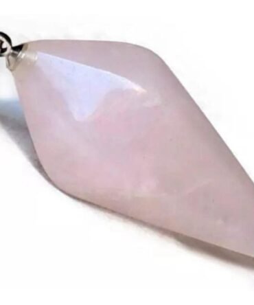 Collar Péndulo Cuarzo  Rosa grande