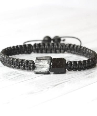 Pulsera Turmalina Negra en bruto