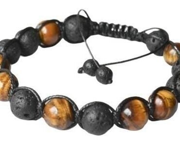 Pulsera Ojo De Tigre y Lava Volcanica