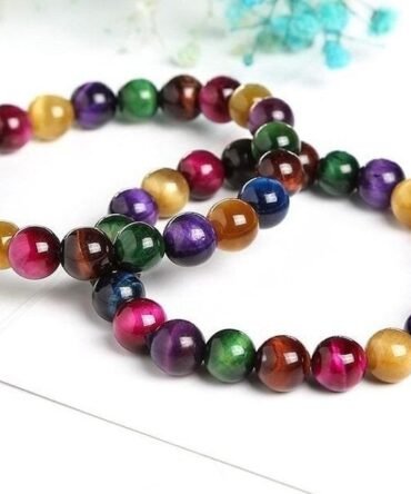 Pulseras Para Parejas Ojo De Tigre Multicolor