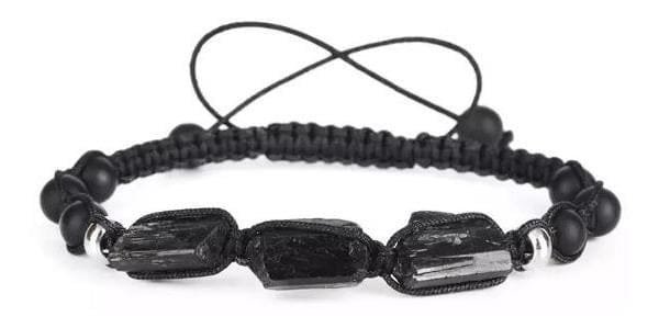 Pulsera Turmalina Negra y Onix Mate