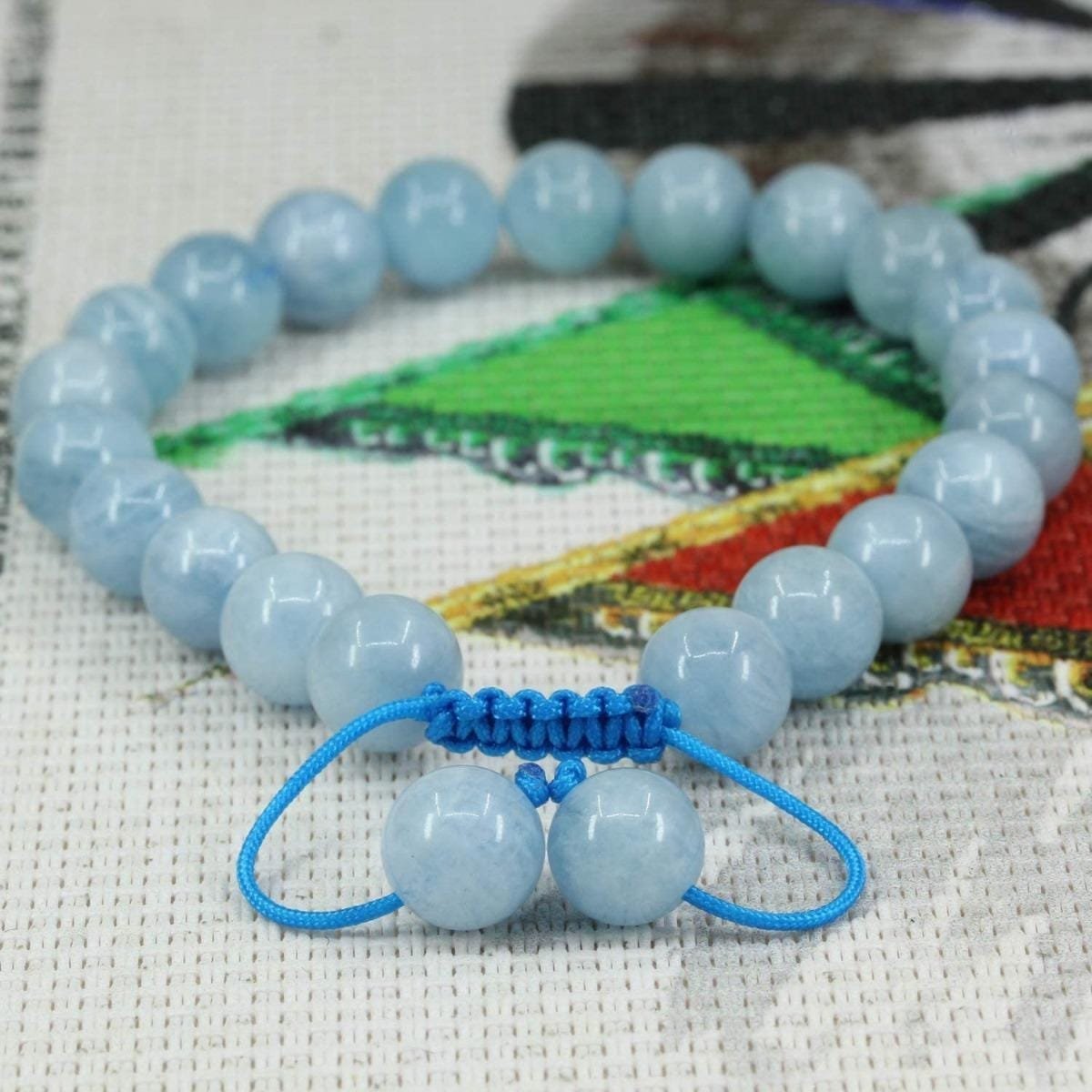 Pulsera Aguamarina Ajustable - Image 2