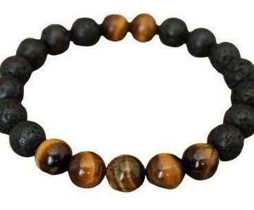 Pulsera Lava Volcanica y Ojo De Tigre
