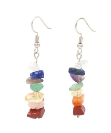 Aretes 7 Chakras Plata 925 Chips