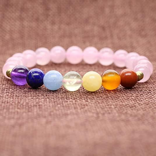Pulsera 7 Chakras Cuarzo Rosa - Image 2