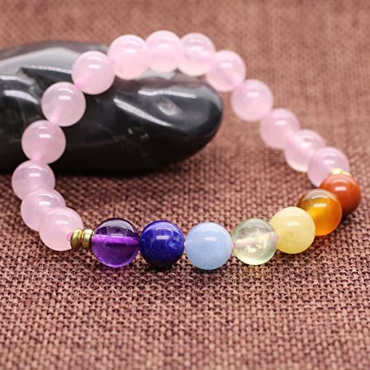 Pulsera 7 Chakras Cuarzo Rosa - Image 3