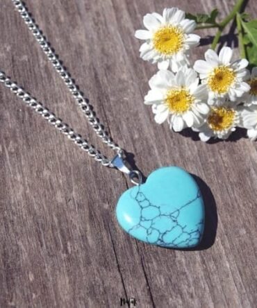 Collar Corazon Turquesa