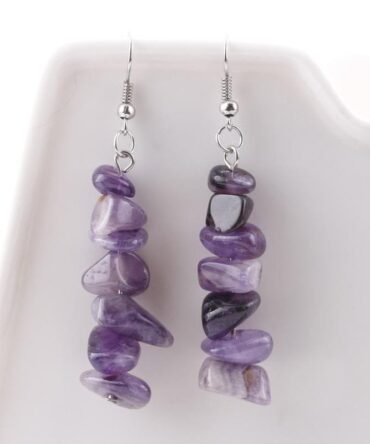 Aretes De Plata Con Piedra Chips