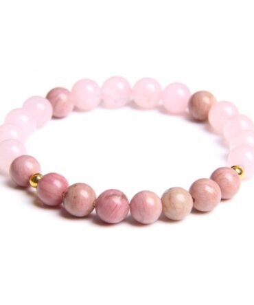 Pulsera Cuarzo Rosa Rodocrosita