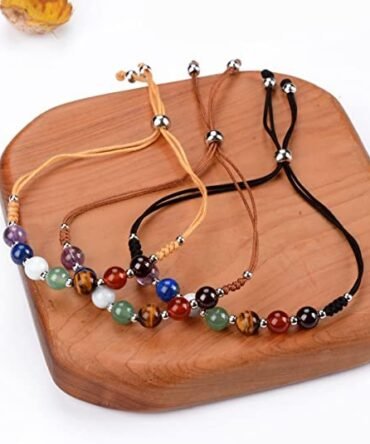 Pulsera 7 Chakras Separadores Plata Ley 925