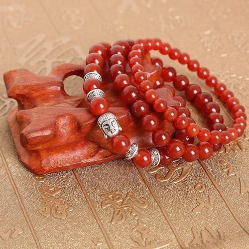 Set x3 Pulseras Cornalina Buda Separadores - Image 2