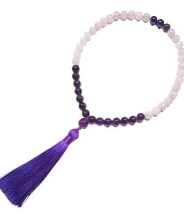 Japa Mala Piedra Natural Amatista 45 Cuentas