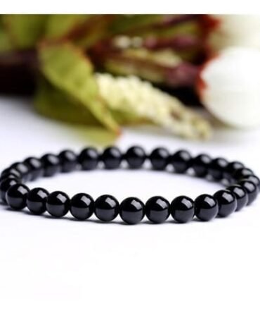 Pulsera Piedra Natural Turmalina Negra 6mm