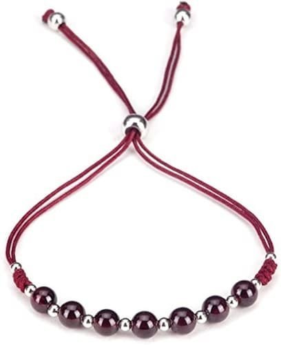 Pulsera Granate Separadores Plata - Image 2