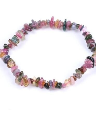 Pulsera Turmalina sandía o Multicolor Chips