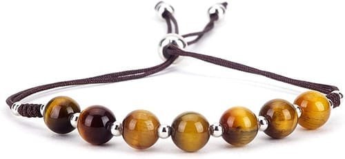 Pulsera Ojo De Tigre Separadores En Plata - Image 3