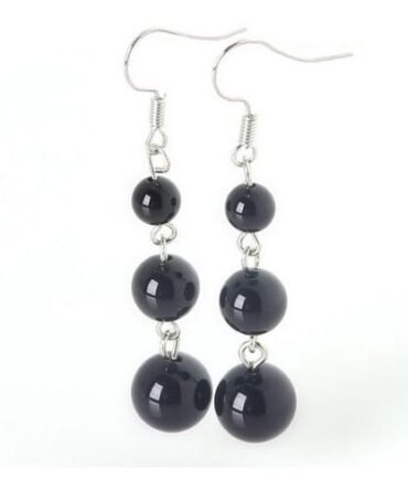 Aretes Con Piedras Estilo 3 Cuentas