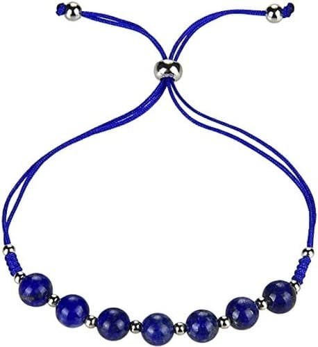 Pulsera Lapislázuli Separadores Plata - Image 2