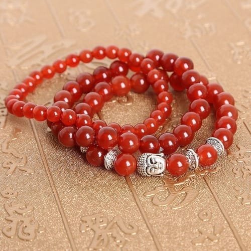 Set x3 Pulseras Cornalina Buda Separadores - Image 5