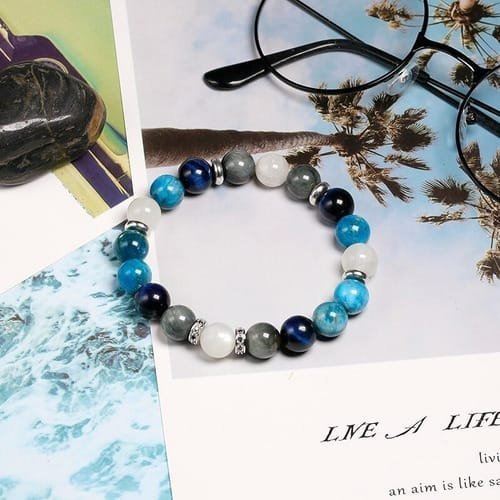 Pulsera Apatita Piedra Luna Labradorita - Image 3