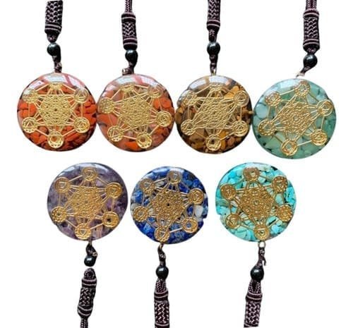 Collar Orgonita Cubo De Metatrón 7 Chakras Individual - Image 4