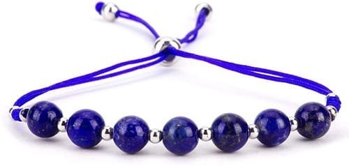 Pulsera Lapislázuli Separadores Plata - Image 3