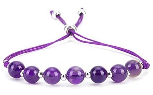 Pulsera Amatista Separadores En Plata - Image 3