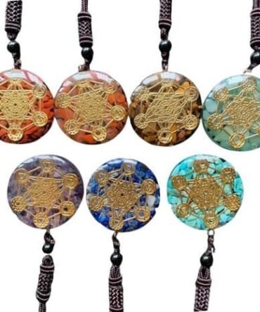 Collar Orgonita Cubo De Metatrón 7 Chakras Individual
