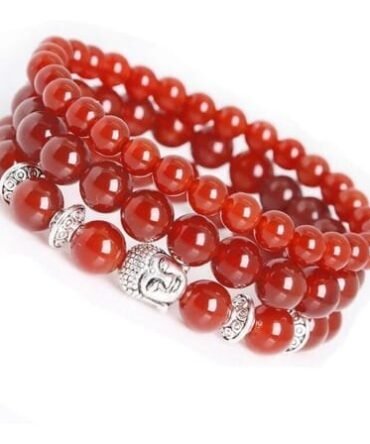 Set x3 Pulseras Cornalina Buda Separadores