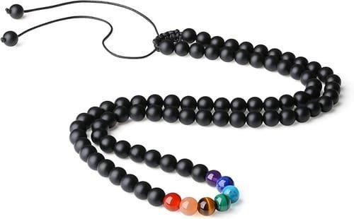 Collar Piedra Natural para los 7Chakras Con Piedra Mate