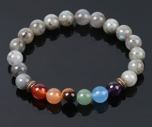 Pulsera 7 Chakras Labradorita Separador Dorado - Image 3