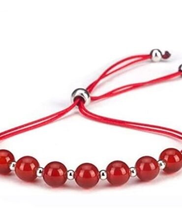 Pulsera Cornalina Separador Plata