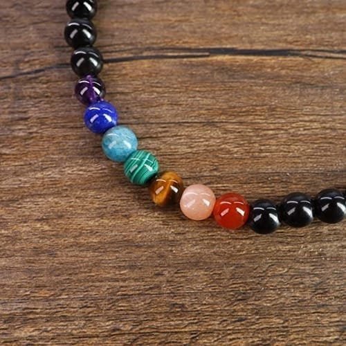 Collar Ónix 7 Chakras Reiki Protección 6mm - Image 6