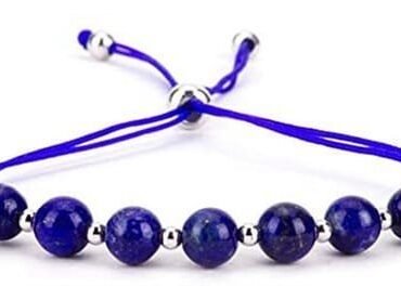 Pulsera Lapislázuli Separadores Plata