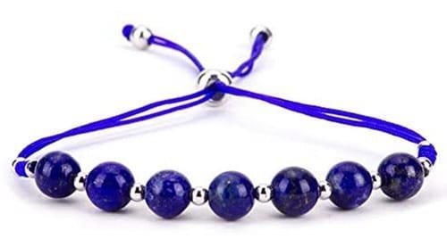 Pulsera Lapislázuli Separadores Plata