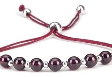 Pulsera Granate Separadores Plata