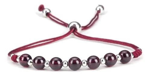 Pulsera Granate Separadores Plata