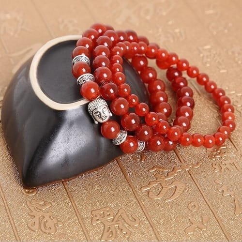 Set x3 Pulseras Cornalina Buda Separadores - Image 4