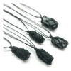collar macrame turmalina negra