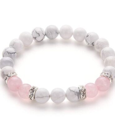 Pulsera Howlita Separador Piedras