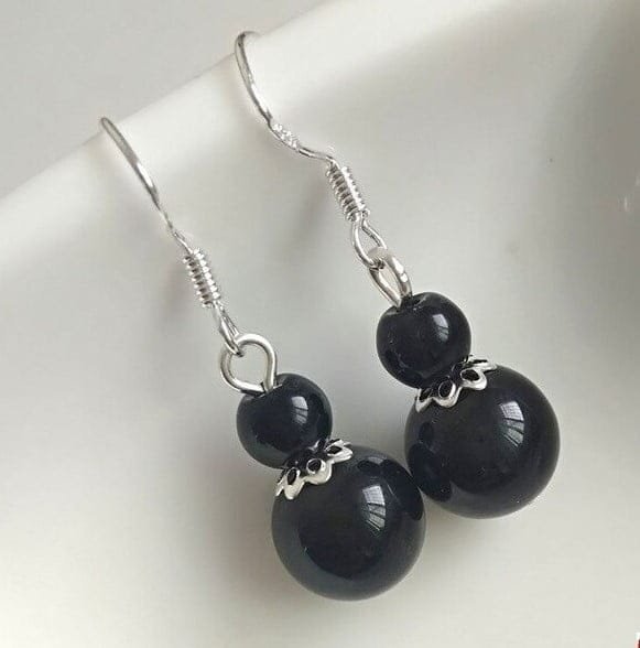 Aretes Obsidiana 10mm - Image 2