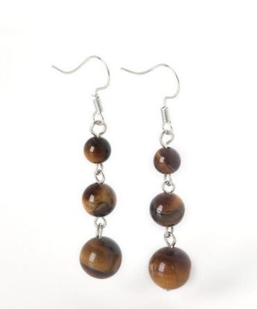 Aretes Ojo de Tigre Plata ley 925 Estilo 3