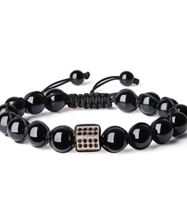 Pulsera Turmalina Separador Rodio Rosa