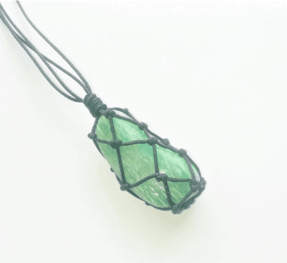 Collar Amazonita macramé