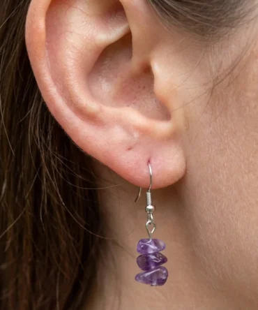 aretes en plata amatista Meridian Shop